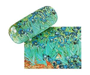 VON LILIENFELD Glasses Case Vincent van Gogh: Irises Present Cleaning Cloth Spectacle Cases Lightweight Stable Flowers Art