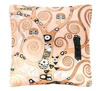 VON LILIENFELD Gustav Klimt Tree of Life Decorative Cushion 40 x 40 cm Sofa Cushion Decorative Home Living Room Cushion Cover with Filling Printed on Both Sides