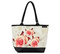 VON LILIENFELD Handbag Flowers Roses Design Shopper Dimensions L 42 x H 30 x D 15 cm Beach Bag Handbag Office, multicoloured, Contemporary