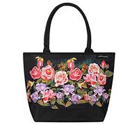 VON LILIENFELD Handbag Rose Garden Flowers Art Design Shopper Dimensions L 42 x H 30 x D 15 cm Beach Bag Handbag Office, multicoloured, Contemporary