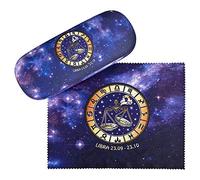 VON LILIENFELD Libra Hard Horoscope Glasses Case with Cleaning Cloth