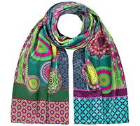 VON LILIENFELD Scarf Silk Satin Women Long Motif Lightweight Precious Processing Magic Mandala 172 x 42
