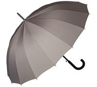 VON LILIENFELD® Umbrella Automatic Men Women 2 Persons 16 Segments Stable Devon Grey