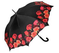 VON LILIENFELD Umbrella Bouquet of Roses Automatic Opening Windproof Flower Cane Large Sturdy, Multicolored, 88/90, Umbrella cane