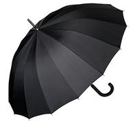 VON LILIENFELD® Umbrella Large Automatic Men Women 16 Segments Stable Devon Black