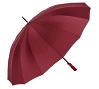 VON LILIENFELD® Umbrella Large Automatic Men Women 2 Persons 16 Segments Stable Cleo Burgundy/Wine red