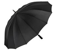 VON LILIENFELD® Umbrella Large XXL Automatic Men Women 2 Persons 16 Segments Stable Cleo Black