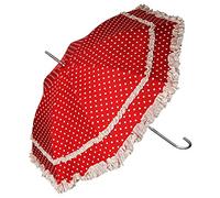 VON LILIENFELD umbrella parasol bridal umbrella wedding costume traditional costume open-automatic Mary Polkadots red
