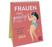 Von perfekt war nie die Rede 2024: Dekorativer Wochenkalender im Hochformat zum Hinstellen
