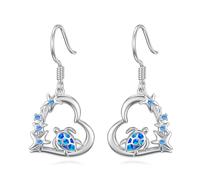 VONALA Animal Dangle Earrings 925 Sterling Silver Cat/Butterfly/Dragonfly/Moth/Phoenix/Peacock/Sea Turtle Earrings Cute Animal Jewerly Gift for Women