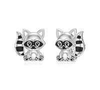 VONALA Animal Earrings 925 Sterling Silver Cat/Pig/Dinosaur/Cow/Frog/Hedgehog/Turtle Stud Earrings Cute Animal Jewellery Gifts for Women Girls