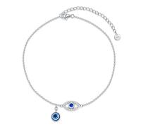 VONALA Evil Eye Anklets for Women Sterling Silver Evil Eye Anklet Bracelets Hypoallergenic Ankle Bracelet Foot Beach Anklets Dainty Jewelry Gifts for Girls