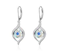 VONALA Evil Eye Earrings for Women Sterling Silver Turkish Eye Leverback Dangle Drop Earrings Evil Eye Jewelry Gifts for Women Teens Girls