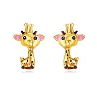 VONALA Giraffe Earrings Sterling Silver Giraffe Stud Earrings Giraffe Print Post Earrings Cute Animal Stud Earrings Giraffe Jewelry Gifts for Women Teens Girls Daughter Giraffe Lover Birthday