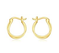VONALA Gold Hoop Earrings for Women 14K Gold Plated S925 Lightweight Twisted Hoops Earrings Trendy Simple Hypoallergenic Jewelry Gifts for Women Girls