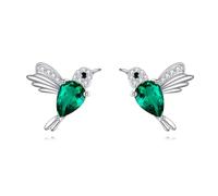VONALA Hummingbird Earrings 925 Sterling Silver Hummingbird Stud Hypoallergenic Earrings Cute Stud Animal Jewelry Gifts for Women Girls Mom Daughter