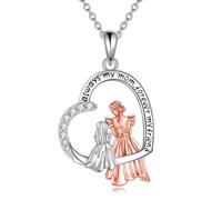 VONALA Mother Necklace for Mom Sterling Silver Always My Mom Forever My Friends Mother Necklace Mothers Day Birthday Gifts for Mom Women Daughter