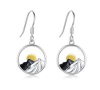 VONALA Mountain Earrings for Women Sterling Silver Mountain Dangle Drop Earrings Mountain Jewelry Gift for Women Gifts Climbers and Nature Lover