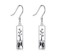 VONALA Mountain Tree Earrings for Women 925 Sterling Silver Dangle Drop Earrings Mountain Jewelry Gifts for Skiers, Hikers, Campers, Climbers and Nature Lovers