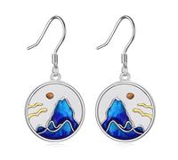 VONALA Mustard Seed Earrings for Women 925 Sterling Silver Mountain Birds Dangle Drop Earrings Mustard Seed Jewelry Gift for Women Christian Religious Gifts for Her