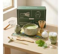 VONATES 9-Piece Matcha Set with Ceramic Bowl and Bamboo Whisk a Complete Japanese Tea Ceremony Starter Kit for Making Traditional or Iced Matcha Green