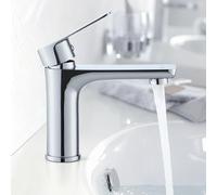 VONATES Bathroom Taps, Premium Stainless Steel Water Saving Tap with Ceramic Valve Cartridge, 60cm G1/2 Hoses, Easy to Install, Water Saving Faucet