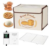 VONATES Dough Proofing Box Heater, Heated Bread Proofer Box with Temp Ctrl, Max 48H Timing, Sound Prompt, Visible Window, NTC Temp Probe, Memory Function & 4 modes for Bread, Baguette, Yogurt, Toast