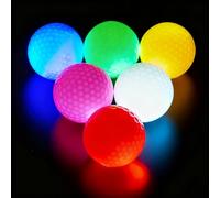 Vonavira 6Pcs LED Golf Balls for Night Glow - Glow in The Dark Golf Balls with Coloured Flashing Lights | Long-Lasting Brightness, 6 Vibrant Colors