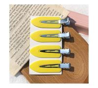 VONCYKI 4Pcs/Set Beauty Salon Seamless Hairpin Professional Styling Hairdressing Makeup Tools Hair Clips For Women Girl Headwear(Yellow)
