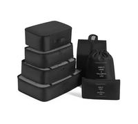 VONCYKI 7-Piece Travel Storage Bag, Portable Bag, Trendy Bag, Folding, Storage, Handbag, Packaging Box Set, Convenient for Travel(Black,1PCS)