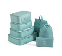 VONCYKI 7-Piece Travel Storage Bag, Portable Bag, Trendy Bag, Folding, Storage, Handbag, Packaging Box Set, Convenient for Travel(Greener,2PCS)
