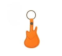 VONCYKI Guitar Picks PU Leather Guitar Picks Storage Bags Organizer Portable Multifunctional Key Chain Holder For Guitar Accessories 1pc(Orange)