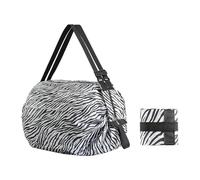 VONCYKI Large Capacity Folding Shopping Bag Eco-Friendly Reusable Portable One Shoulder Handbag for Travel Multipurpose Storage Bag(Zebra Stripes,2PCS)