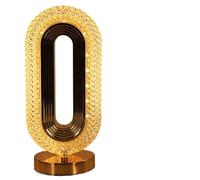 VONCYKI Modern Luxury Oval USB Rechargeable Crystal Table Lamp Living Room Bedroom Bedside Creative Decoration Atmosphere Night Light