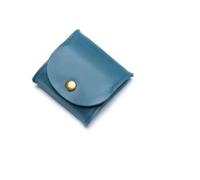 VONCYKI Portable Genuine Leather Coin Purse Vintage Design Individuation Earbuds Earphone Holder Pouch for Women Men Mini Wallet(Blue,2PCS)