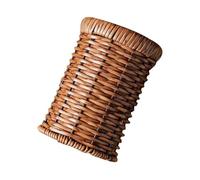 VONCYKI Rattan Pencil Holder Wicker Flatware Organizer Hand Woven Seagrass Cutlery Holder Kitchen Utensil Container Small Trash Can