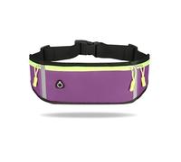 VONCYKI Running Bag Waist Bag Sports Phone Bag Men Women Waterproof Gym Bag Hold Water Cycling Phone Case Running Belt Portable(Purple Hold Water,2PCS)