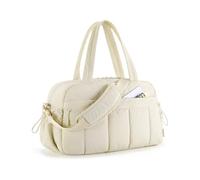 VONCYKI Travel Duffel Bag Gym Bag for Women with Wet Pocket Carry On Weekender Bags Waterproof Hand Luggage Airport Cabin Bag(Beige)