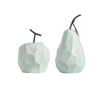 VONCYKI Vintage Ceramic Pear Fruit Sculpture Home Ornament,Ornaments Simulation Ceramics Pear Ornaments Desktop Modern Minimalist Sculpture (Green)