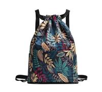 VONCYKI Wet And Dry Travel Sports Backpack Drawstring Folding Large Capacity Waterproof Backpack Exotic Portable Duffel Bag Travel Bag(Leaf,2PCS)