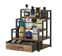 VonDream Coffee Syrup Rack Organizer, Versatile Countertop Storage Solution for Wine Enthusiasts, Space-Saving Kitchen Spice Rack and Wine Rack, Bathroom Countertop Organizer