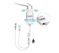 VONETS VAP11S-5G Industrial 5GHz WiFi Bridge Repeater with Ethernet Splitter, WiFi RJ45 1 Male to 2 Sockets LAN Cat5 Ethernet Cable Splitter Exclusive WiFi Bridge with Fan