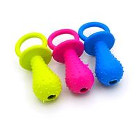 VONGLYHOO Dog Pacifier Chew Toy, Pet Teeth Cleaning Pacifier Toy Puppy Molar Chewing Random Color
