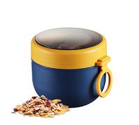 VONGLYHOO Soup Thermos Wide Mouth Insulated Food Jar Leak Proof Hot and Cold Thermos Bowl Oat Container for Kid Adult 600ml Blue Oats Containers Overnight Oats Jars Soup Bowl