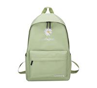 VONGLYHOO Women Backpack Shoulder Bag Travel Bag Daisy Flower Embroidery School Bag for Teenage Girl Student Travel Daypack Bagpack Green