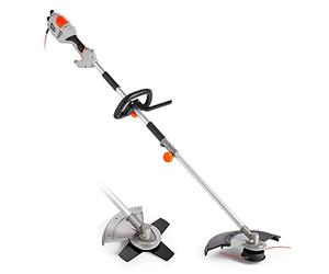 VonHaus 2 in 1 Grass Trimmer & Brush Cutter 1000W - 38cm Max Cutting Width - 10m Cable, Safety Switch, Auxiliary Handle, Shoulder Strap, Lightweight and Tap & Go System