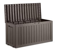 VonHaus Garden Storage Box - Outdoor Utility Chest Organiser - Weatherproof Plastic, Lockable Lid, Carry Handles, Compact & Portable - For Garden, Patio, Balcony, Decking - Grey (270L)