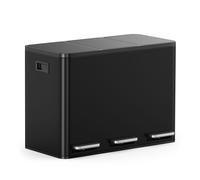Matte Black Triple Bin - 45L