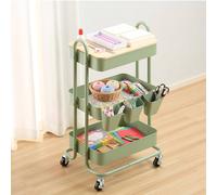 VonHaus 3 Tier Storage Trolley with 4 Wheels in Green VonHaus Green