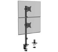 VonHaus 3000112 Vertical Double Monitor Mount - Black